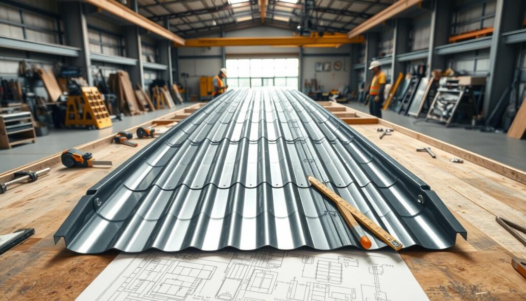 Trapez sac montajı ölçüm ve hazırlık aşaması Trapez sac montajı ölçüm ve hazırlık aşaması